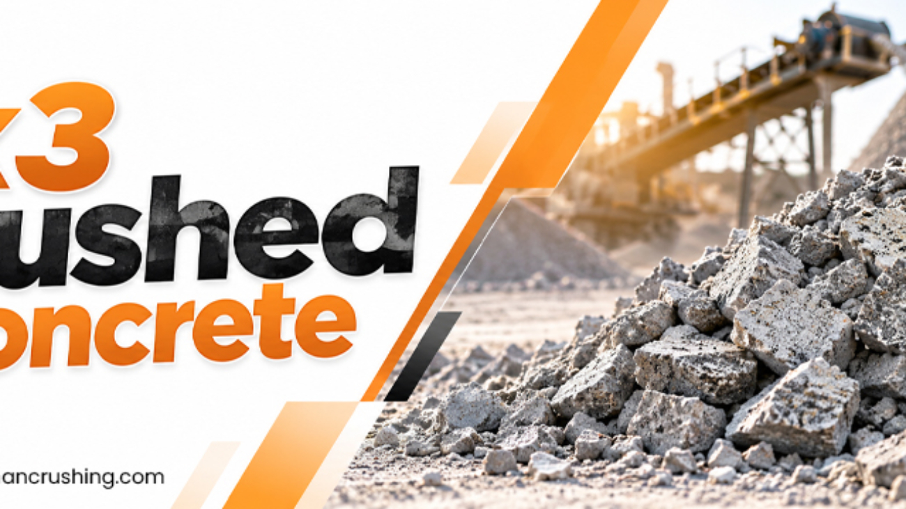 1x3 crushed concrete